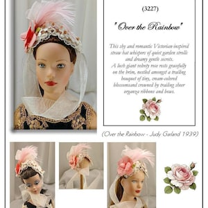 3227 "Over the Rainbow" Straw Base Hat for Fashion Dolls