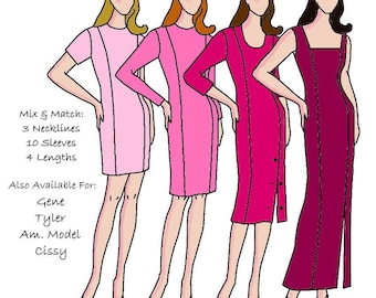18" Kitty CLASS pattern "The Princess" - Princess seam dress with 88 design options - Style 29 K