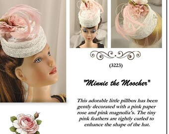 3223 "Minnie the Moocher" Straw Pillbox for Fashion Dolls