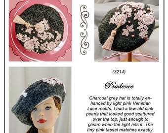 3214 "Prudence" Beret Hat for 16" Fashion Dolls