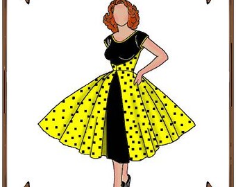 15-16" "It's a Wrap" Gene/Tyler/etc pattern day dress or 'house' dress - Style 16 G