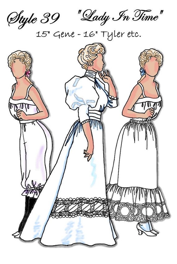 Camisola, pantalón, enagua, blusa y falda 