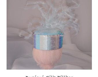 Doll Hat - Aqua Pillbox 26