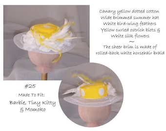 Tiny Doll Hat Canary Yellow 25