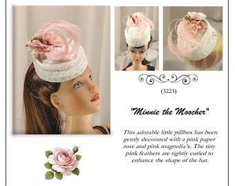 3223 "Minnie the Moocher" Straw Pillbox for Fashion Dolls