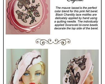 3210 "Eugenie" Beret hat for 15-16" Fashion Dolls