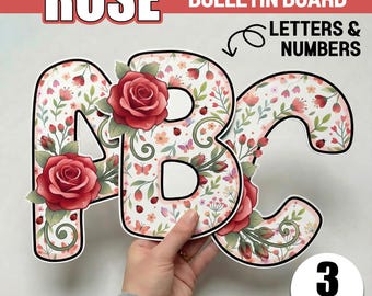 Rose Spring Bulletin Board Letters, Numbers & Decor | Mother's Day Activities