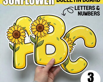 Sunflower Spring Bulletin Board Letters & Numbers | Mother's Day Decor Ideas