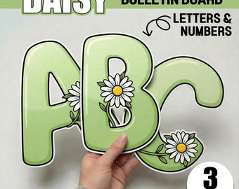 Daisy Spring Bulletin Board Letters, Mother's Day Door Decor & Spring Activities