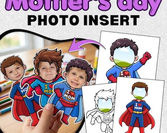 Mother's Day Superhero Photo Insert Craft | Kids Keepsake Activity