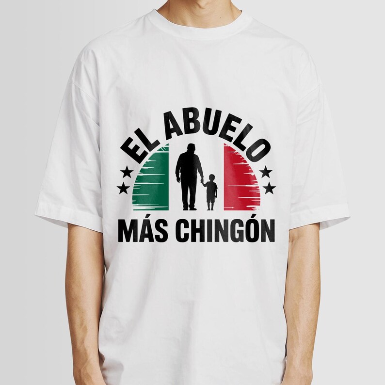 T-shirt Homme « Number One Abuelo » Avec Drapeau Mexicain - Cadeau Pour Grand-père - Fabriqué Aux USA