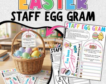 Easter Staff Egg Gram Activity | Spring Kindness Surprise Kit (Digital Download)