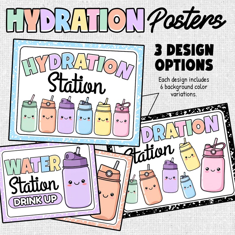 Hydration Station Signs, Rules & Numbers | Composition Notebook ...