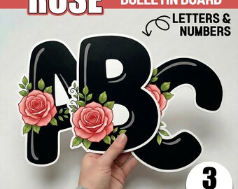 Rose Spring Bulletin Board Ideas | Letters & Numbers | Mother's Day Activities