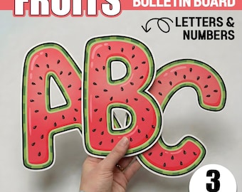 Summer Bulletin Board Letters and Numbers Watermelon Classroom Decor Set