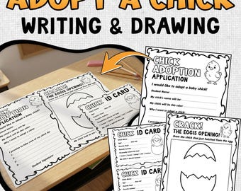 Adopt a Chick Directed Drawing and Writing Template | Chick Adoption Activity