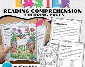 Easter Reading Comprehension Passages and Questions | Spring Coloring Pages