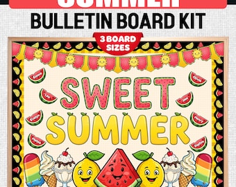 End of Year Door Bulletin Board Ideas - Sweet Summer Editable Name Tags Kit