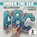 Summer Bulletin Board Letters and Numbers Under the Sea Decor Printable product logo