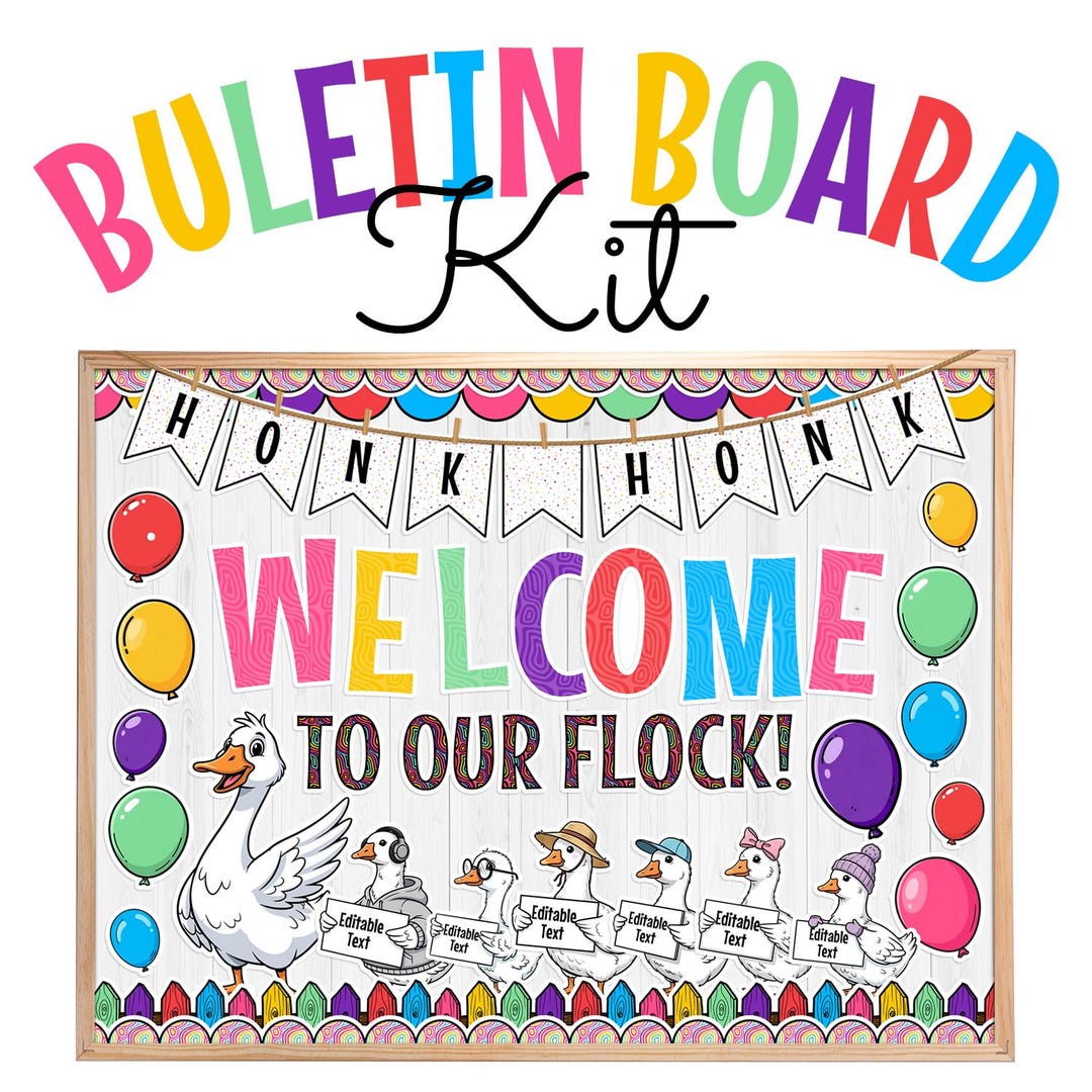 Silly Goose Bulletin Board Kit: Editable Classroom Decor (digital ...