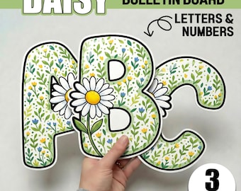 Daisy Spring Bulletin Board Letters And Numbers | Mother's Day Decor & Activities
