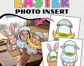Easter Photo Insert Templates for Bulletin Board - Editable Spring Activities