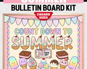 End of Year Door Bulletin Board Ideas - Countdown to Summer Classroom Kit