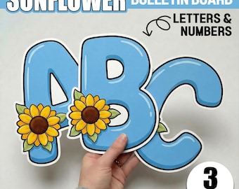 Sunflower Spring Bulletin Board Letters | Mother's Day Classroom Door Decor