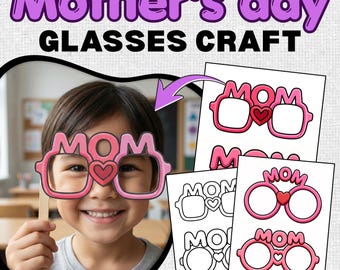 Mother's Day Glasses Craft | MOM Photo Insert Keepsake Activity