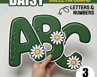 Daisy Spring Bulletin Board Letters & Numbers | Mother's Day Door Decorations