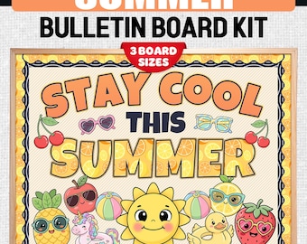 End of Year Door Bulletin Board Ideas - Stay Cool Summer Classroom Kit