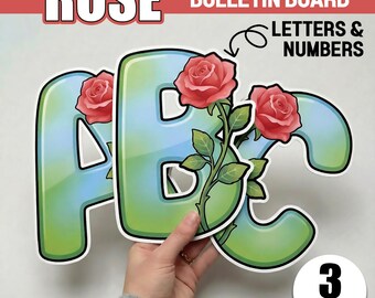 Rose Spring Bulletin Board Ideas | Letters & Numbers | Mother's Day Activities