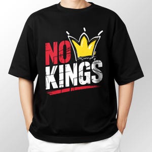 No Kings Protest Design • Anti-Trump Printable Sign & Shirt Graphic • PNG/PDF/JPG Instant Download • Anti-Fascism Activist Pod Art