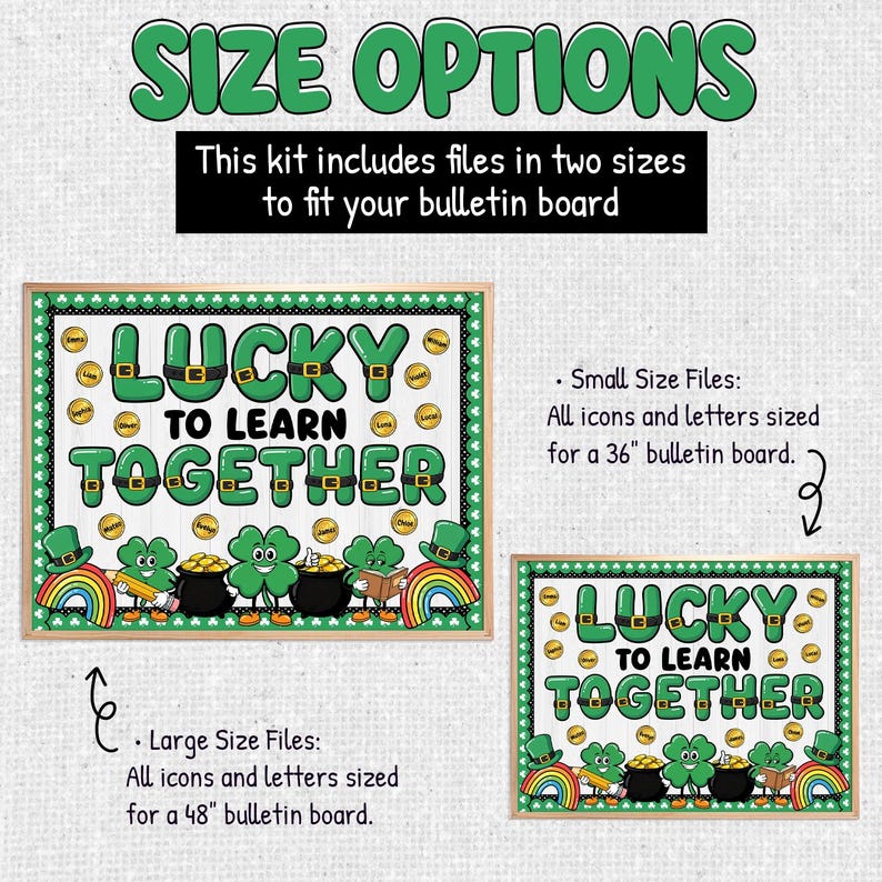 Lucky to Learn Together - St Patricks Day Bulletin Board Kit - Spring ...