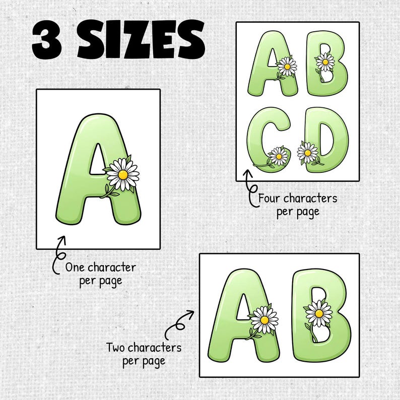 Daisy Spring Bulletin Board Letters, Mother's Day Door Decor & Spring ...