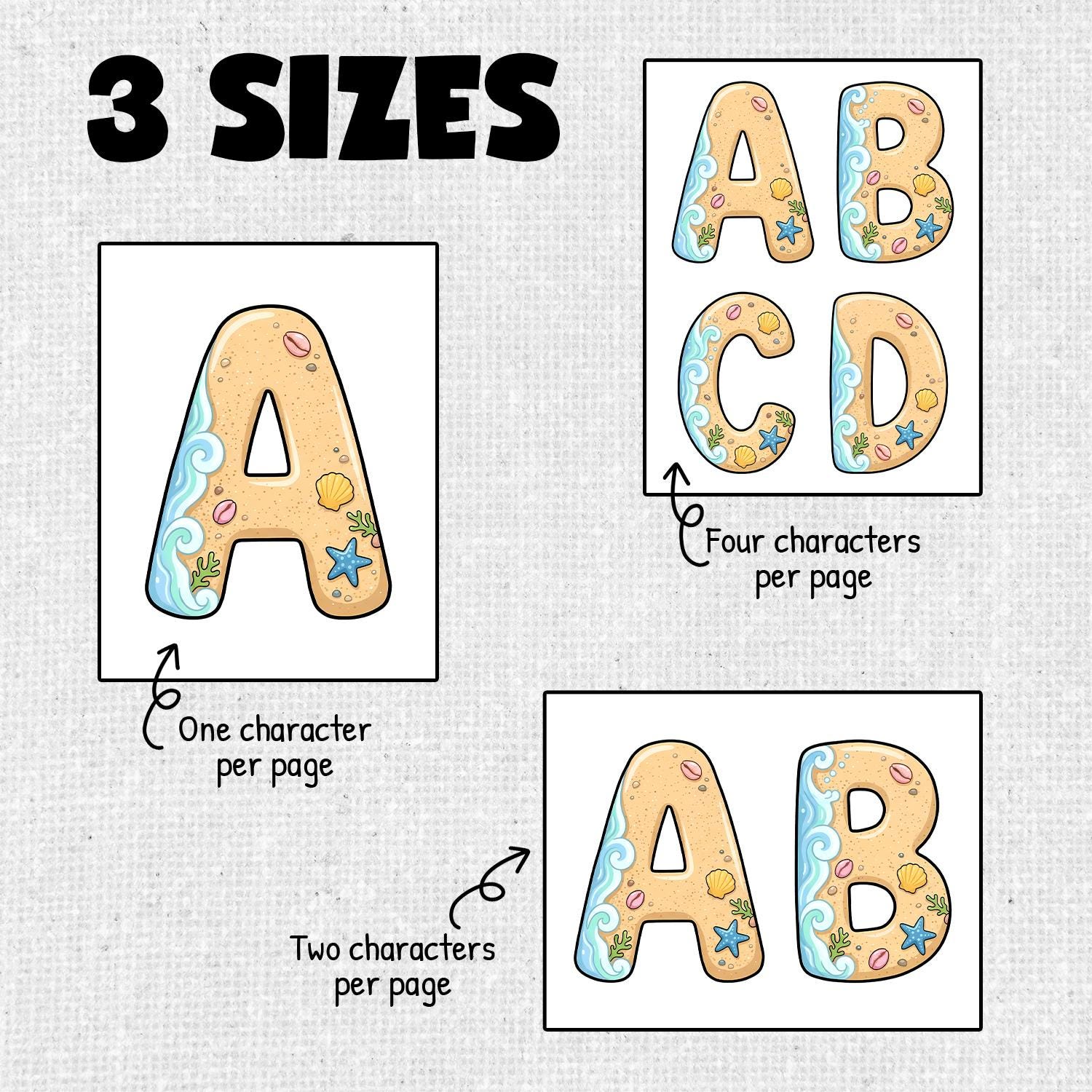 Summer Bulletin Board Letters and Numbers Beach Classroom Decor ...