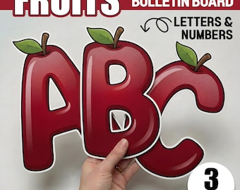Summer Bulletin Board Letters and Numbers Apple Classroom Decor Printable