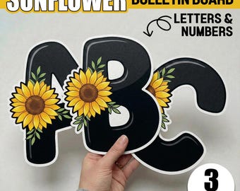 Sunflower Spring Bulletin Board Letters & Numbers | Mother's Day Classroom Decor