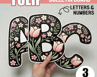 Tulip Spring Bulletin Board Letters And Numbers - Mother's Day Decor & Activities