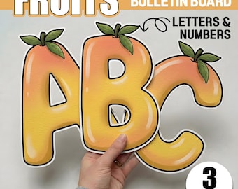 Summer Bulletin Board Letters and Numbers Mango Classroom Decor Printable