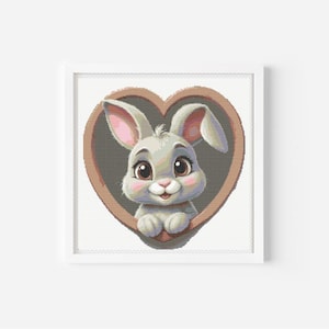 Osterhase Kreuzstichmuster, Osterhase, Frühling Kreuzstich PDF, Kaninchen Kreuzstich Designs, Ostern Stickmuster, Blumenmuster