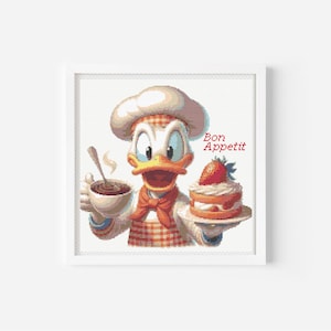 Duck Cross Stitch Coffee Cross Stitch Pattern | Breakfast Cross Stitch Chart  Kitchen Poster Cross Stitch Ideas PDF | Croissant Cross Stitch