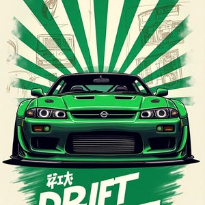Nissan Silvia S15 JDM style T-Shirt designs