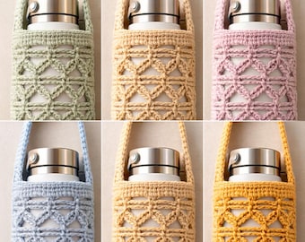 Crochet Water Bottle Holder Pattern, Boho Crossbody Sling (PDF Pattern)