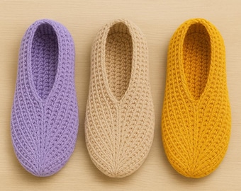 Häkelanleitung für Hausschuhe PDF: Einfache Damenhaus-Schuhe-Anleitung (Digitaler Download)