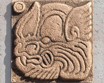 Decorative tile - Bat God Maya #1