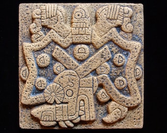 Decorative tile - Bat God Aztec #2