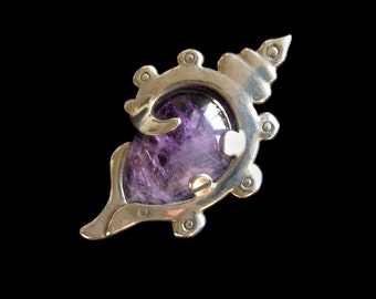 Amethyst Shell - Mayan Design