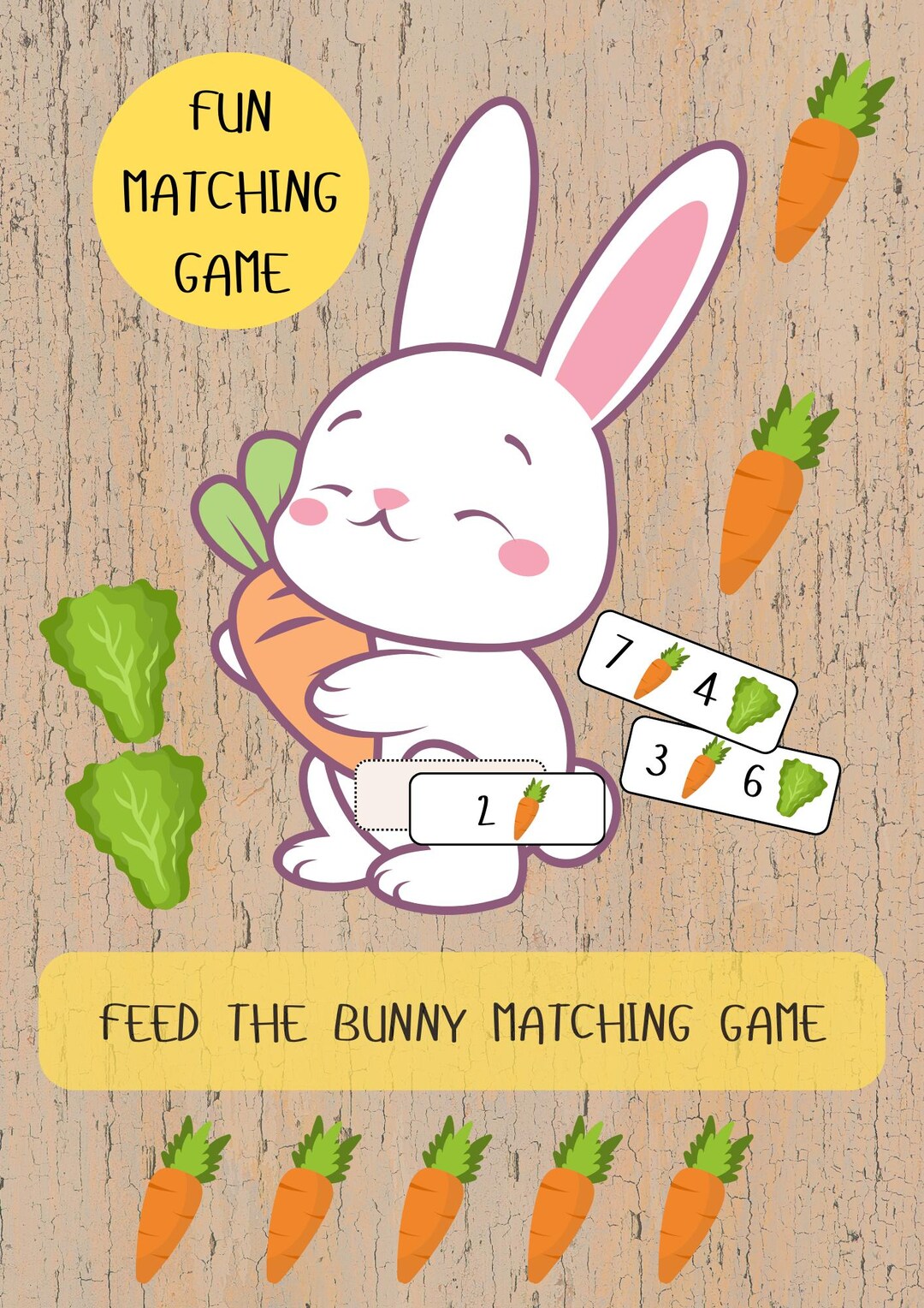 Feed the Bunny Game | Printable Easter Activity for Kids | Toddler and ...