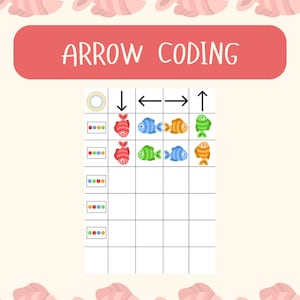 Fish Arrow Color Coding Game: Preschool Homeschool Activity